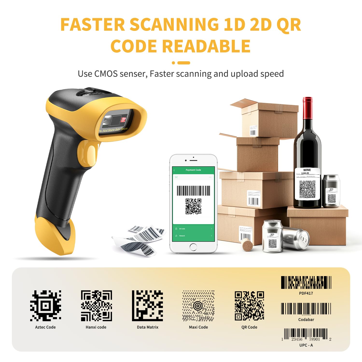 NetumScan Bluetooth QR Barcode Scanner, 3 in 1 Automatic Wireless 1D 2D Barcode Reader USB Image Code Scanner for Store, Warehouse POS, Computer, Tablet, iPad, iPhone, Android