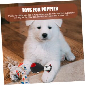 SUPVOX Pet Latex Toys Puppy Toys Small Dogs Cat Chew Toys Latex Squeaky Dog Toys Dental Chew Toy Dog Pacifier Toys Pet Toys Small Pacifier Dog Toys Emulsion Plush Toy Cartoon Dog