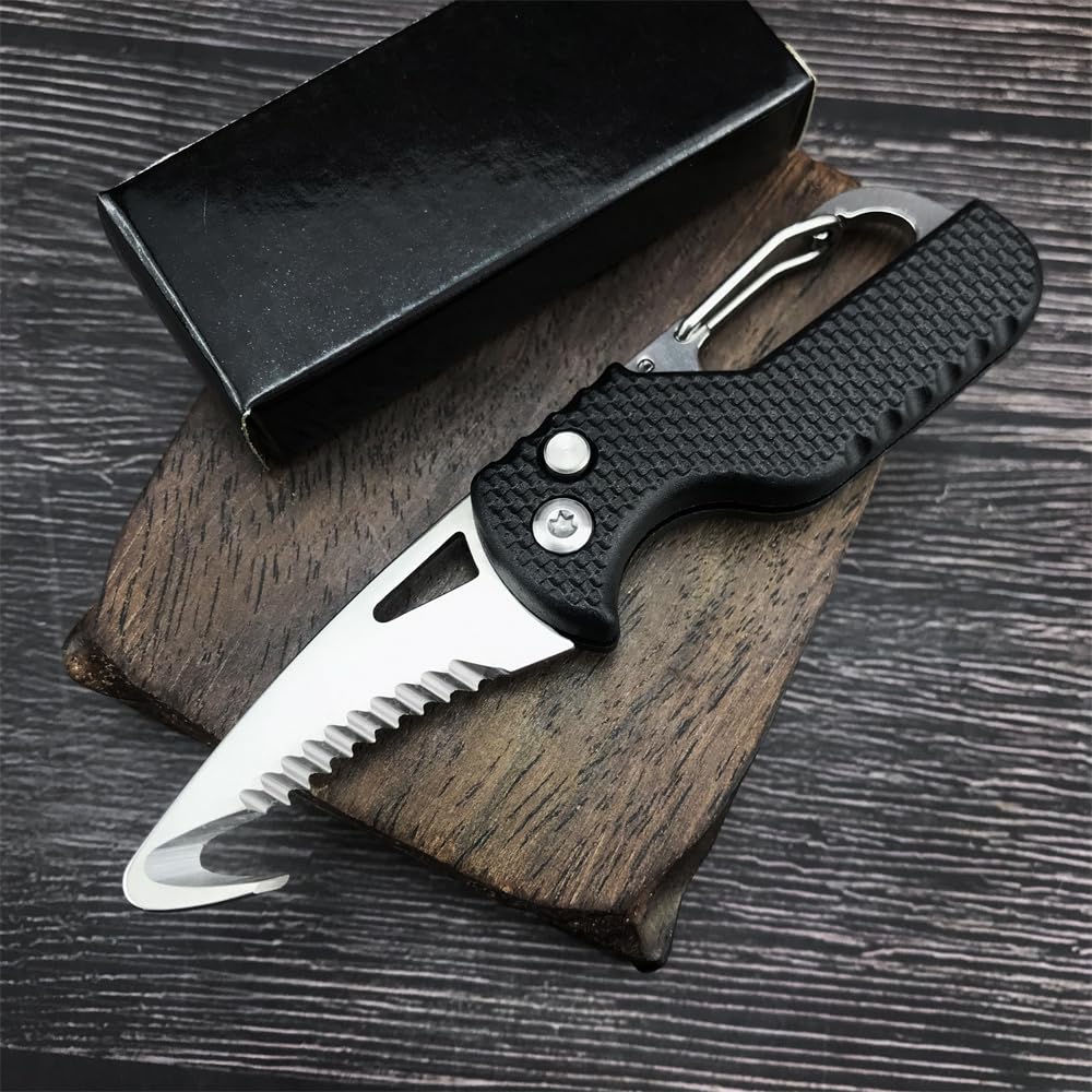 Goshawk Small Pocket Knife for Men, Cool Carabiner Knife Box Cutter with 1.77inch 5CR13MOV Blade, Mini Folding Knives EDC Gadgets Folding Tools, Great Gift