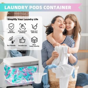 LFZHAN Laundry Pods Container,94Oz / 5.8Lb One-Click Pop-Up Design Laundry Room Storage For Detergent Pods, Great For Dishwasher Pods