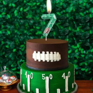 ZHIHUI Birthday Candle Sports-Themed Party Decorations, America Football Happy Birthday Candles for Cake Decorating, Boys Girls Kids Birthday Cake Topper Reunions Theme Party Supplies (Number 3)