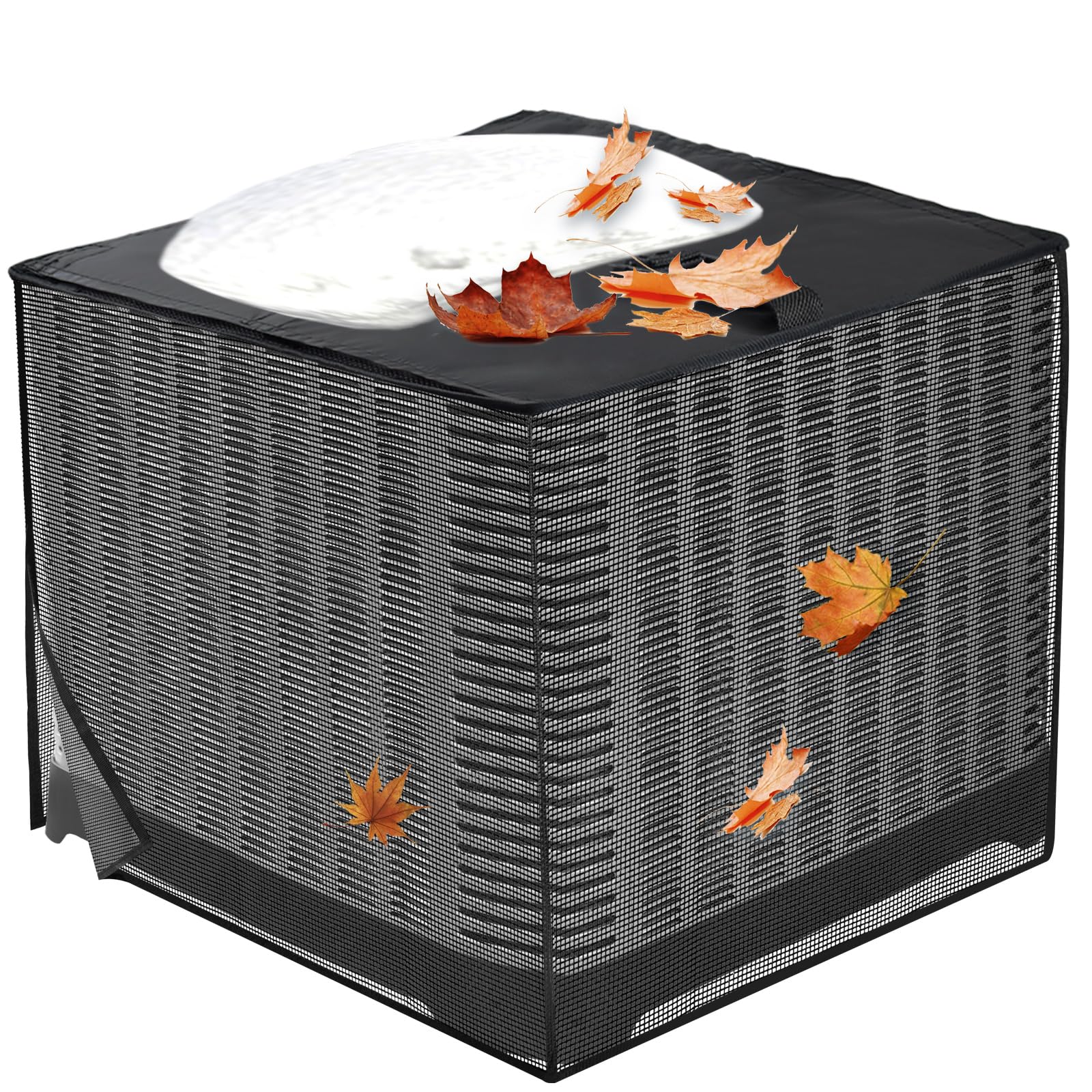 Air Conditioner Covers for Outside, Breathable Full Mesh With Waterproof Top Air Conditioner Cover for All Seasons, AC Unit Cover Protect from Cotttonwood Fluff, Leaves, Debris, 32"W x 32"D x 36"H