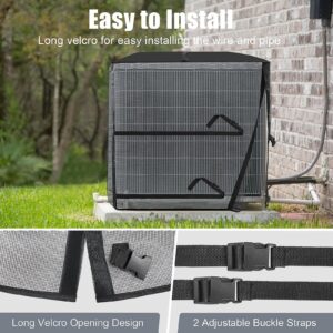 Air Conditioner Covers for Outside, Breathable Full Mesh With Waterproof Top Air Conditioner Cover for All Seasons, AC Unit Cover Protect from Cotttonwood Fluff, Leaves, Debris, 32"W x 32"D x 36"H