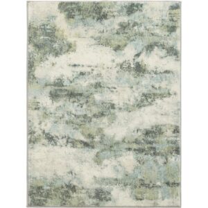 UMINEUX Living Room Rug 9'x12' Large Washable Area Rug with Anti-Slip Rubber Backing, Modern Abstract Low Pile Rugs, Ultra Soft & Thin, Non-Slip, Stain Resistant for Dining Room Bedroom Home Decor