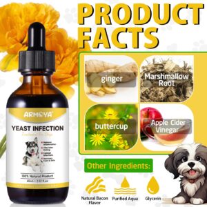 Natural Yeast Infection Treatment for Dogs - Helps to Support Itch Relief - Inflammation Relief & More - Dog Yeast Infection Treatment - Dog Ear Infection Treatment - Dog Allergy | 2 Oz