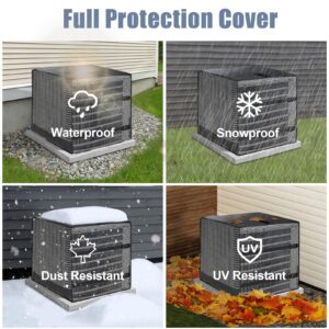 Air Conditioner Covers for Outside, Breathable Full Mesh With Waterproof Top Air Conditioner Cover for All Seasons, AC Unit Cover Protect from Cotttonwood Fluff, Leaves, Debris, 32"W x 32"D x 36"H