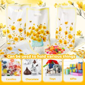 ArianQicult Wildflower Party Favor Bags 50Pcs Daisy Summer Party Gift Bags Wild One Yellow Goody Candy Treat Bags Baby in Bloom Party Decoration Supplies for Baby Shower Birthday Party Wedding