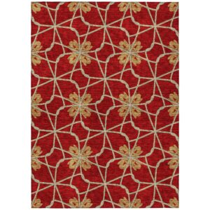 addison rugs chantille acn958 paprika 3' x 5' indoor outdoor area rug, easy clean, machine washable, non shedding, bedroom, entry, living room, dining room, kitchen, patio rug