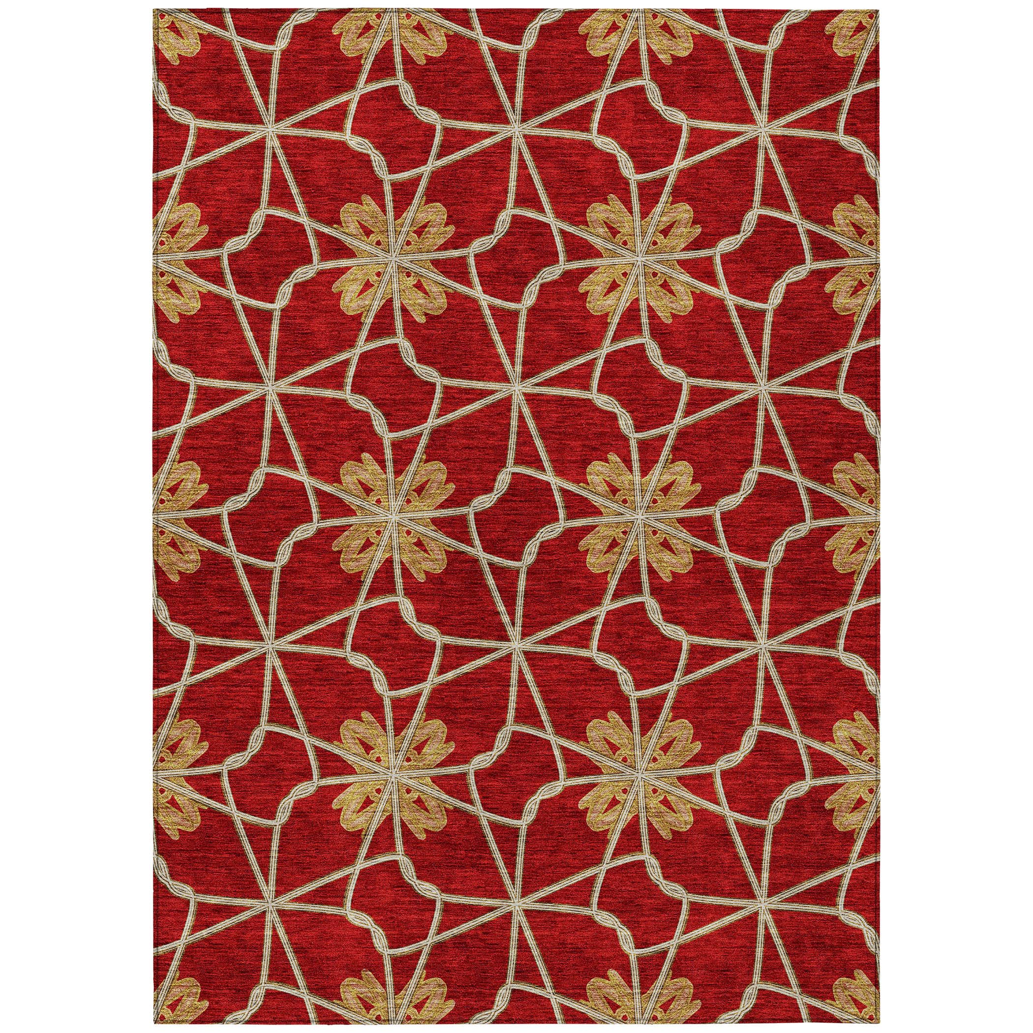 Addison Rugs Chantille ACN958 Paprika 3' x 5' Indoor Outdoor Area Rug, Easy Clean, Machine Washable, Non Shedding, Bedroom, Entry, Living Room, Dining Room, Kitchen, Patio Rug