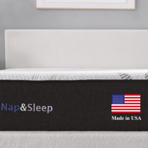 NAP&SLEEP Memory Foam Mattress - Lavender Infused with Cold Touch Cover, Medium Firm to Plush Feel, Helps with Sleep - Sizes Full, Queen, King, 10", 12", 14" (12" Medium, King (U.S. Standard))