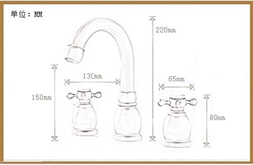 Kitchen Taps Faucet Widely Used Basin Faucet Double Handle Sink Mixer Tap Bathtub Sink Mixer Faucet Deck Mounted 3 Holes Hot Cold Faucet