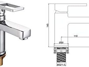 Kitchen Taps Brass Widespread Bathroom Basin Faucet Waterfall Bath Sink Mixer Tap Washbasin Faucet Hot and Cold Water Taps Tap