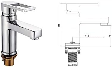 Kitchen Taps Brass Widespread Bathroom Basin Faucet Waterfall Bath Sink Mixer Tap Washbasin Faucet Hot and Cold Water Taps Tap