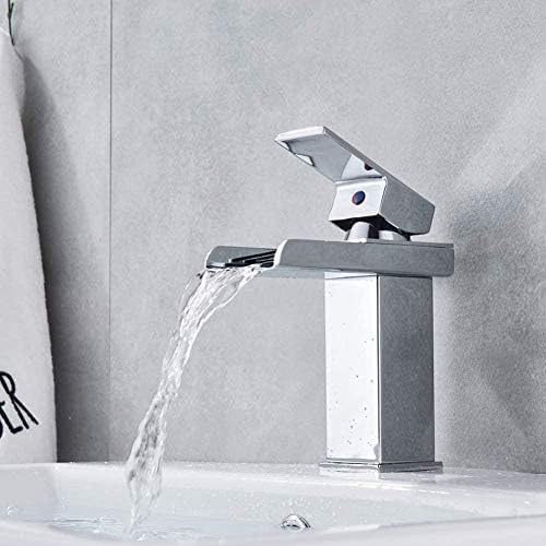 TECKI Kitchen Taps Waterfall Basin Faucet Chrome/Gold/Brushed Nickel/Orb Polished Deck Mount Bath Sink Faucet Hot Cold Mixer Tap