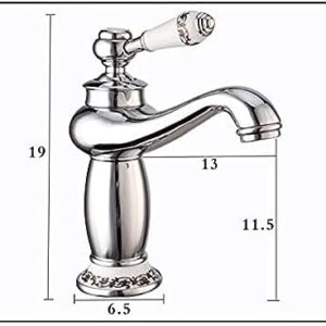 HOONWEAR Kitchen & Bath Fixtures Taps Faucet,Hot and Cold Mixer Faucet Kitchen Faucet Bathroom Single Hole Basin Faucet, B,A (Color : A), CF001