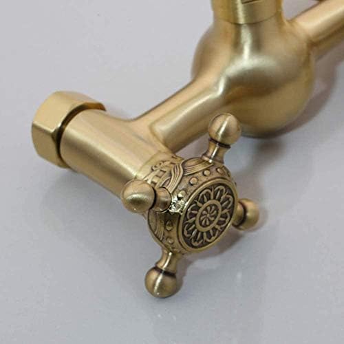 TECKI Kitchen Taps Faucet Bathtub Shower Faucet W/Brass Spray Wall Mount Hot and Cold Water Mixer Tap Bathroom Faucets Dual Handle 360 ​​Swivel