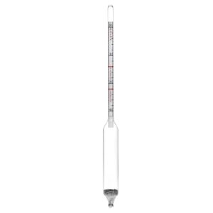 QWORK Dual Scale Maple Syrup Hydrometer with Durable Glass and Food Grade Alloy Ballast - 2 Sets 9-3/4" Easy-Read Instrument for Precise Maple and Cane Syrup Production, Includes Storage Container