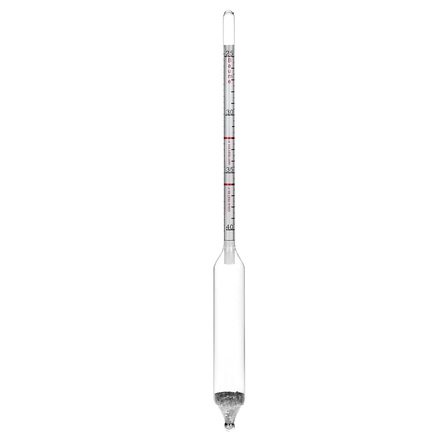 QWORK Dual Scale Maple Syrup Hydrometer with Durable Glass and Food Grade Alloy Ballast - 2 Sets 9-3/4" Easy-Read Instrument for Precise Maple and Cane Syrup Production, Includes Storage Container