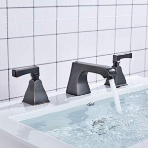 kitchen taps faucet black bronze bathroom basin faucet deck mounted spread 3 holes bathtub sink mixer tap dual handle chrome basin crane tap