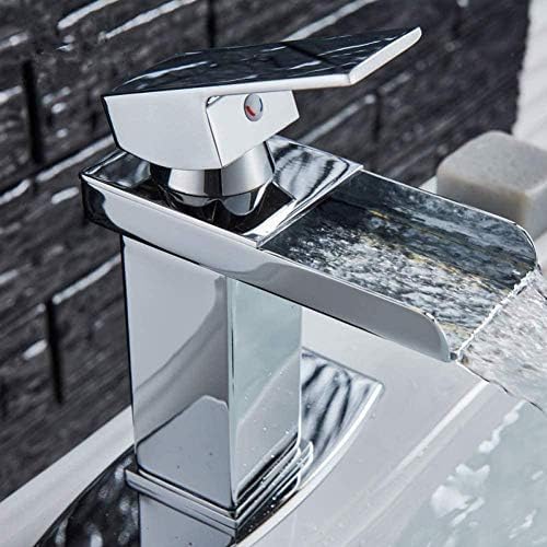 TECKI Kitchen Taps Waterfall Basin Faucet Chrome/Gold/Brushed Nickel/Orb Polished Deck Mount Bath Sink Faucet Hot Cold Mixer Tap