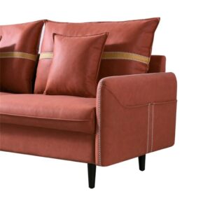 FANCUF 3-Seat Sofa Couch, Mid-Century Tufted Love Seat for Living Room, Bedroom, Bedroom, Three-Seater Sofa