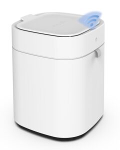 intrelife automatic trash can, 3.5 gallon self-sealing and self-changing smart trash can, rechargeable touchless motion sensor trash bin with lid for bathroom kitchen office bedroom(white)