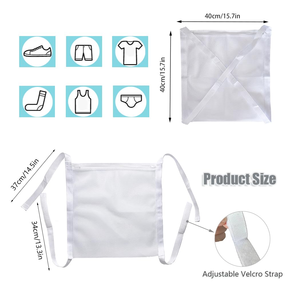 4 Set Shoe Dryer Wash Bags, Sneaker Dryer Bags Laundry Shoe Bags for Washer and Inside Dryer Door, Shoe Dryer Bag with Straps, Sneaker Laundry Net Bag for Shoes