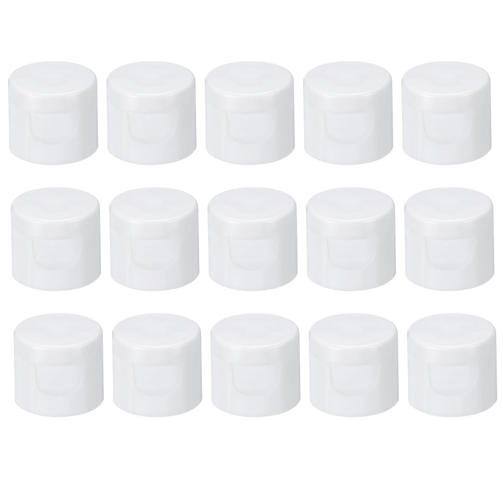 PATIKIL 20/410 Replacement Flip Caps, 15Pcs Inner Dia 0.8" Plastic Reusable Non-Spill Bottle Lid for Paint Dispensing Squeeze Shampoo Drinking Bottles, White