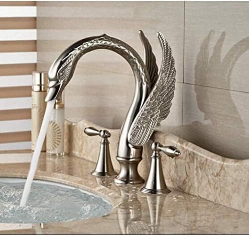 Kitchen Taps Faucet Morden Luxury Brushed Nickel Bathtub Faucet 3 Pieces Bathroom Faucet Two Handles Mixer Tap