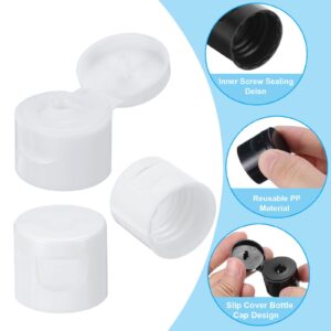 PATIKIL 20/410 Replacement Flip Caps, 15Pcs Inner Dia 0.8" Plastic Reusable Non-Spill Bottle Lid for Paint Dispensing Squeeze Shampoo Drinking Bottles, White