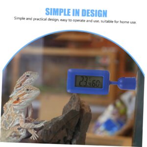 SUPVOX Reptile Hygrometer Glass Animals Digital Reptile Thermometer Blue Hair Wig for Dogs Glass Suction Cup Digital Thermometer Rotary Tank Thermometer Abs Electronic to Rotate Beard