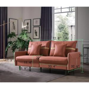 FANCUF 3-Seat Sofa Couch, Mid-Century Tufted Love Seat for Living Room, Bedroom, Bedroom, Three-Seater Sofa