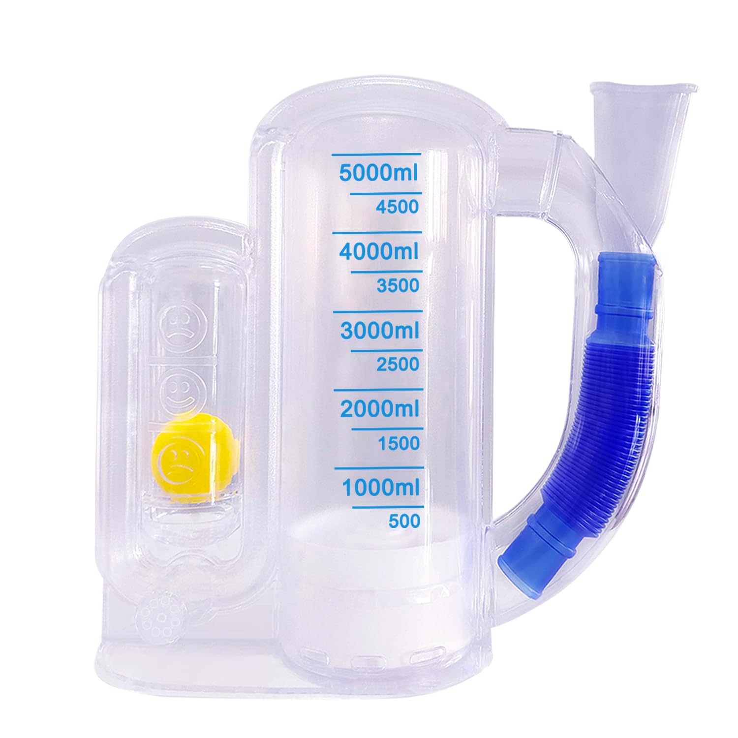 Incentive Spirometer for Adult Lung Trainer Breathing Exerciser Respiratory Strengthener Device —5000ml Volume