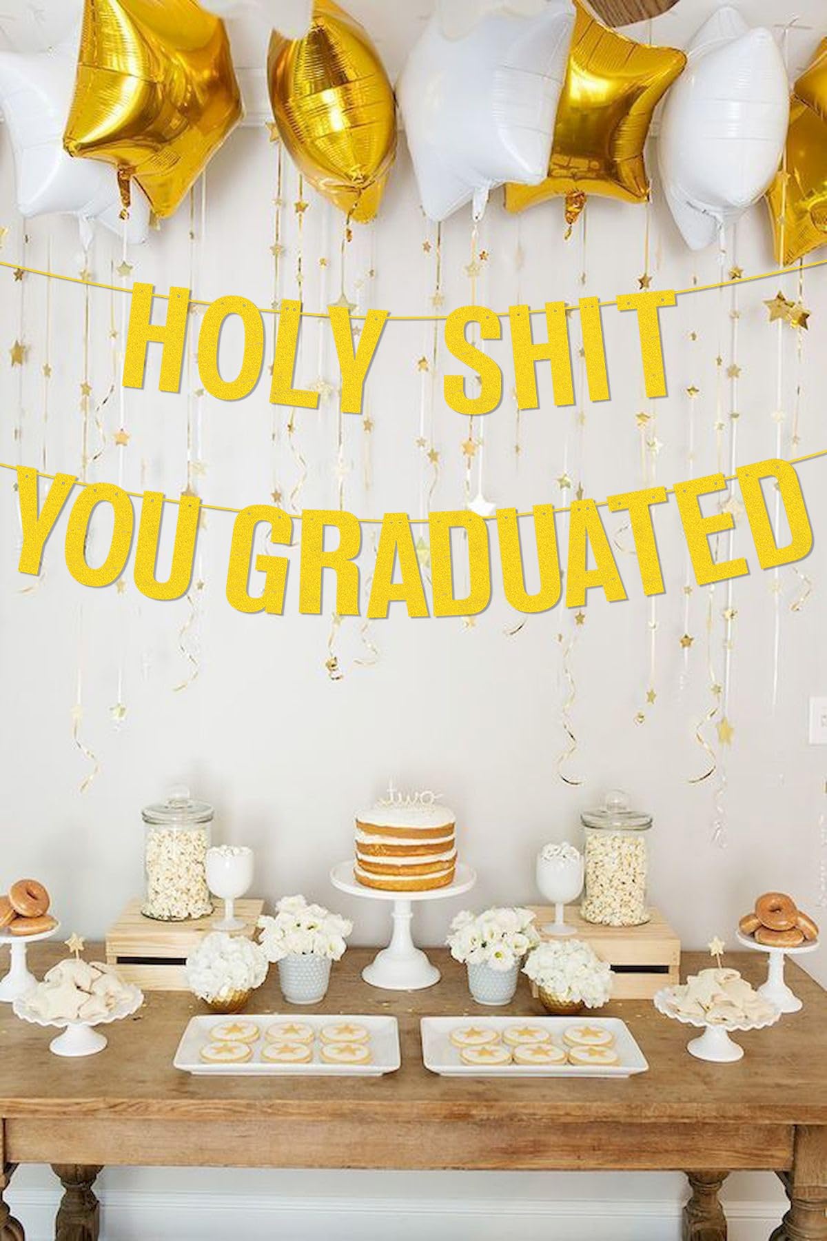 Yasmart Life Graduation Decorations Class of 2024 Pre-Strung Glitter Congrats Grad Graduation Congratulation Banner Decor