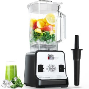 aeitto blender, blenders for kitchen with 1500-watt motor, 68 oz large capacity, professional countertop blenders for ice crush, frozen drinks, silver