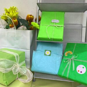 SardinYu 30 Sheets Wrapping Tissue Paper for Gift Bag Decoration Packaging DIY Supply Christmas Weddings Birthday Showers Arts Craft Party Favor (Grass Green, Green, Deep Green)