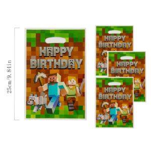 30 Pcs pixel Party Gift Bags,Candy Bags Party Supplies for Kids Cute Themed Party, Birthday Decoration Gift Bags Well for Girls or Boys