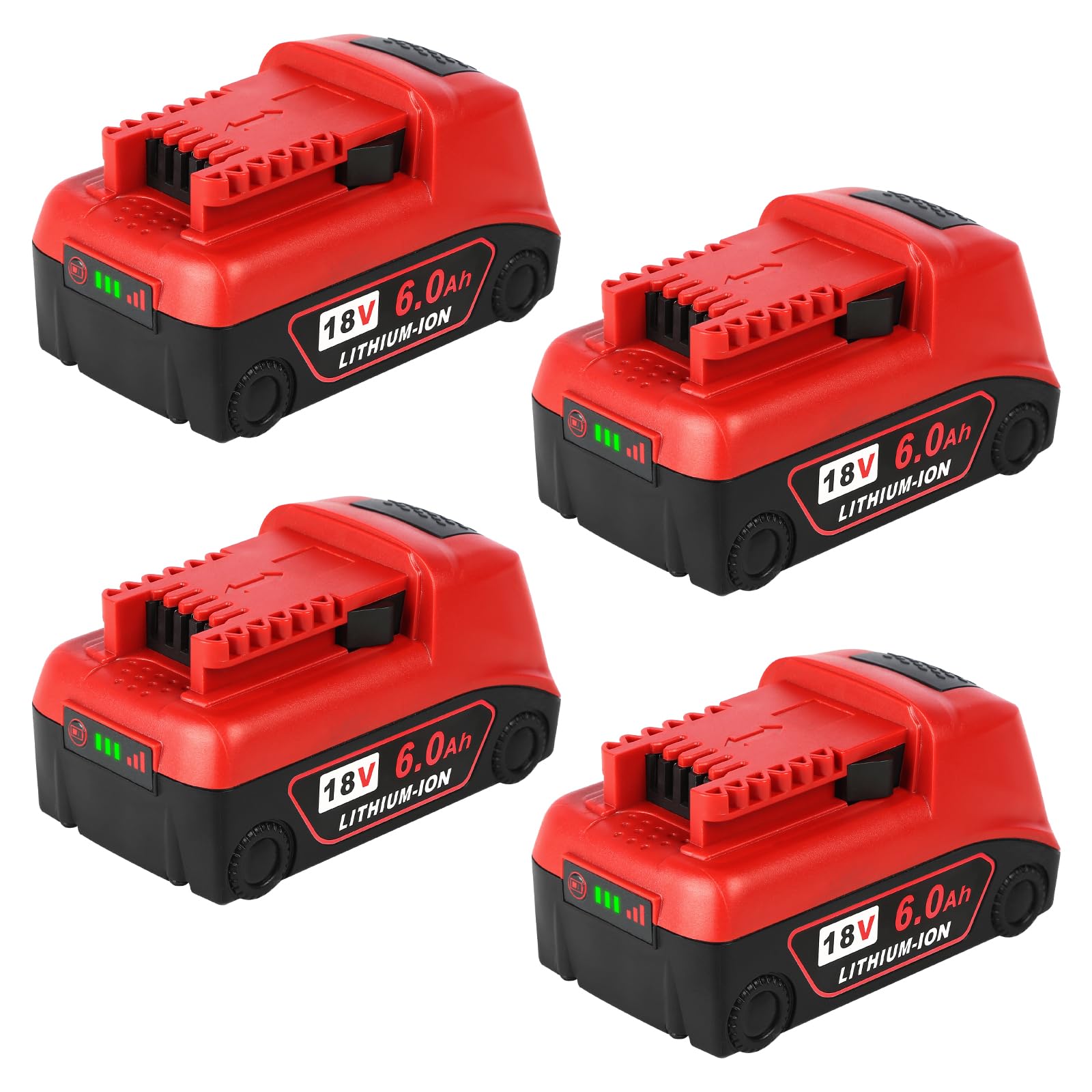 QuasuHaven Upgraded 4Pack 6.0Ah Replacement for Milwaukee M18 Battery Compatible with Milwaukee Battery Cordless Power Tools 48-11-1852 48-11-1850 48-11-1840 48-11-1890 48-11-1828