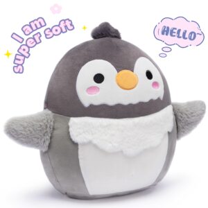 PLAYNICS Large Penguin Plush Pillow Stuffed Animal Toy,Big Size Cute Soft Toys 16" Fat Kawaii Hugging Pillows Cuddle Huggable Plushie,Gift for Kids