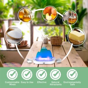 Portable Cordless Double-Sided Fly Trap,Mosquito Trap Outdoor,Fly Repellent,Multi-Effect Indoor Bug Zapper with Bait Box for Fruit Flies,Gnats,Mosquitoes,Moths,for Gardens,Patios,Lawns,Camping