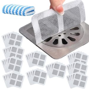 20/30/50pcs pack drain mesh cover, mesh shower drain cover, drain mesh stickers, disposable shower drain hair catcher mesh stickers for shower bathroom, laundry, bathtub, kitchen, sink (50)