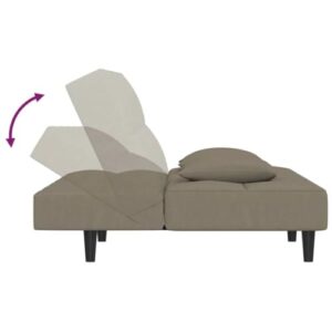 FANCUF The 2-seat Sofa Bed Comes with Two Light Gray Cushions for A Moderns Living Room Sofa Comfort Styles Sofa