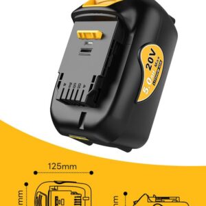 EpicSeren 20v Max Battery 5. 0A Replacement for Dewalt Battery 4Pack, Baterias Compatible with All Dewalt 20v Cordless Power Tool.