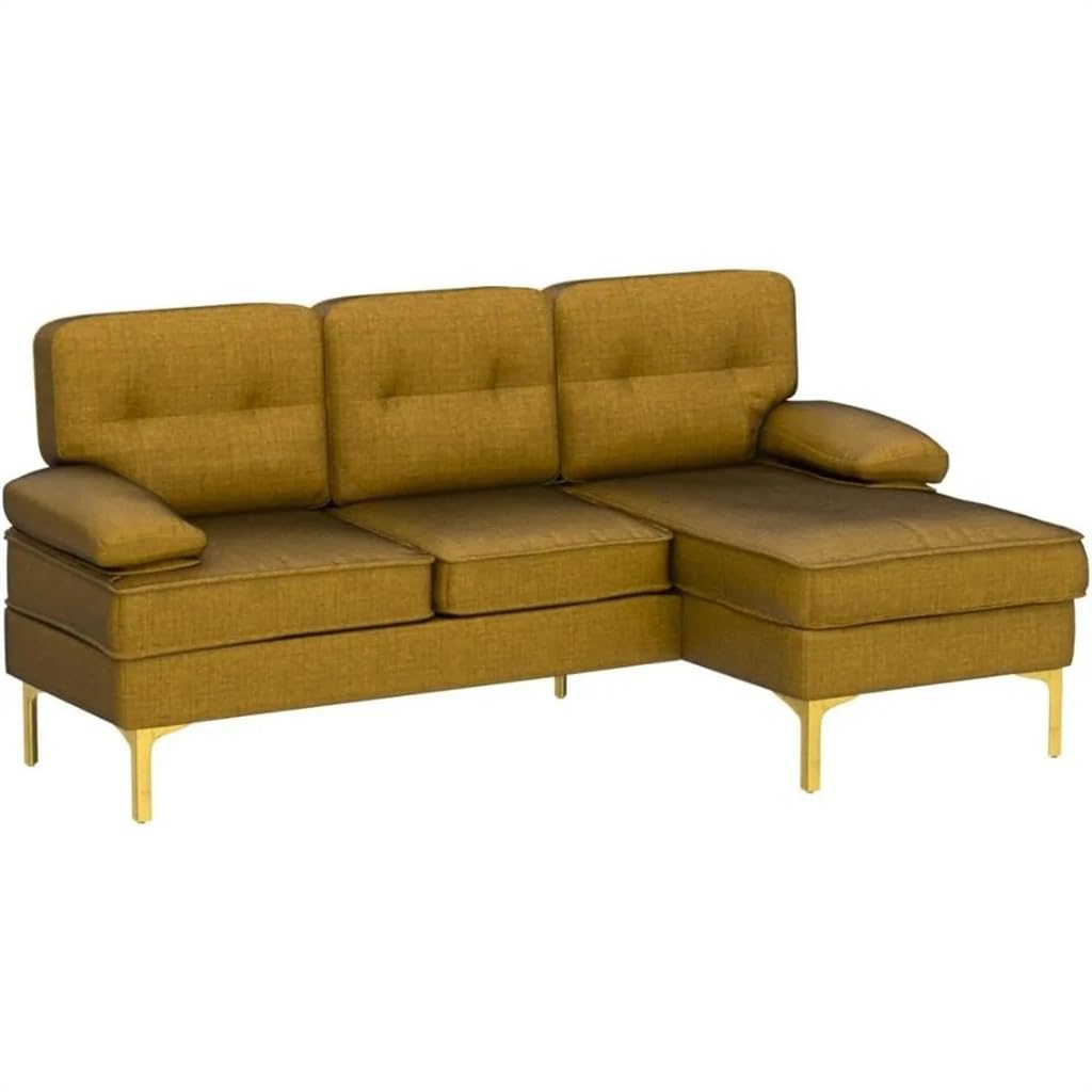 FANCUF Sectional Couch Sleeper Sofa Small L Shape Sofa Couch Living Room Furniture Home, As show