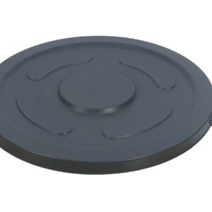 Round Trash Can Lid Compatible with 55 Gallon Plastic Prince Container, Gray