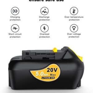 EpicSeren 20v Max Battery 5. 0A Replacement for Dewalt Battery 4Pack, Baterias Compatible with All Dewalt 20v Cordless Power Tool.