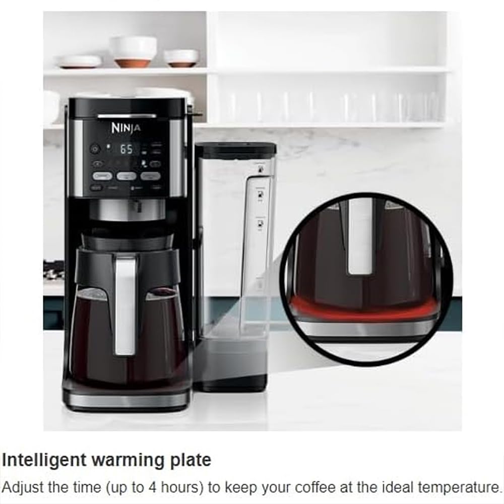 Ninja CFP105 DualBrew Hot & Iced Coffee Maker Black (Renewed) Bundle with 2 YR CPS Enhanced Protection Pack