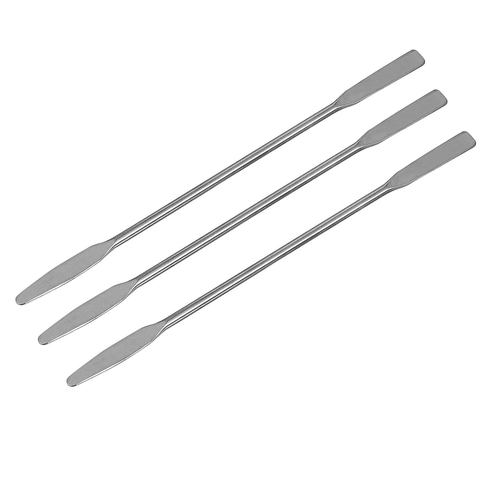 3 PCS Lab Spatula Stainless Steel, Mini Spatula Metal, Laboratory Mini Double-Ended Spatula, Lab Mini Double Ended Spatula, Micro Spatula, Semi-Micro Shovel Tapered Arrow End Flat Ends