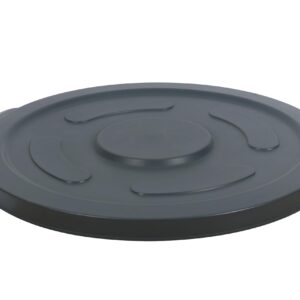 Round Trash Can Lid Compatible with 55 Gallon Plastic Prince Container, Gray