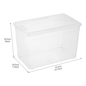 Party Club of America 6 Pack 12 Quart Latching Storage Box,Plastic Storage Bins with Lids Clear Organizer Latching Box